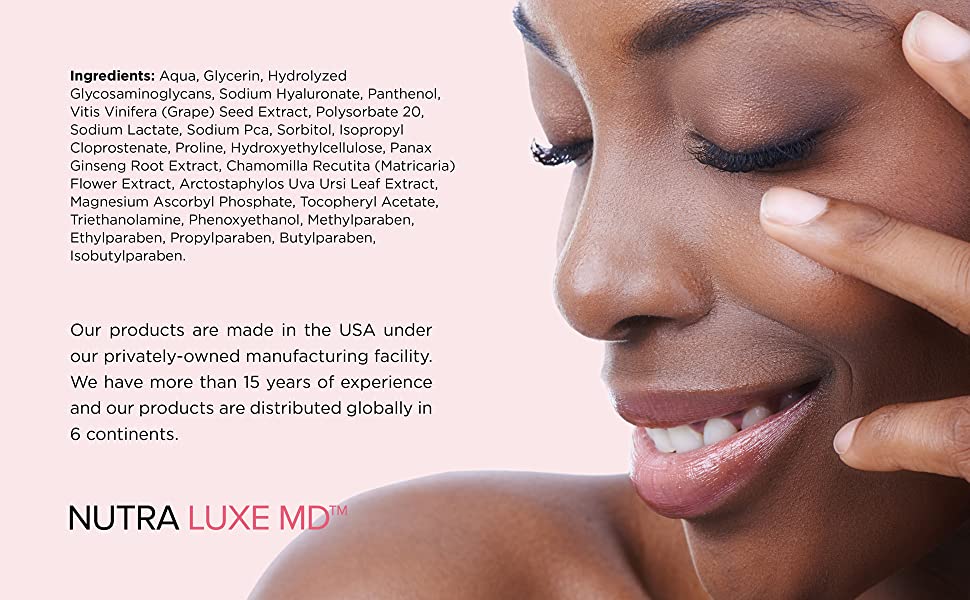 Bảng thành phần serum dưỡng mi NutraLuxe Lash MD