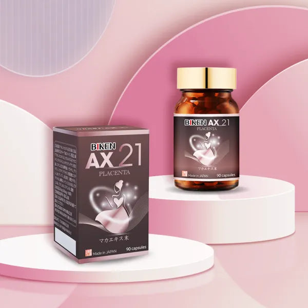 Viên Uống Nội Tiết Tố Nữ Biken AX 21 Nhật Bản (Hộp 90 Viên) – Hỗ Trợ Cân Bằng Nội Tiết & Trẻ Hóa Làn Da