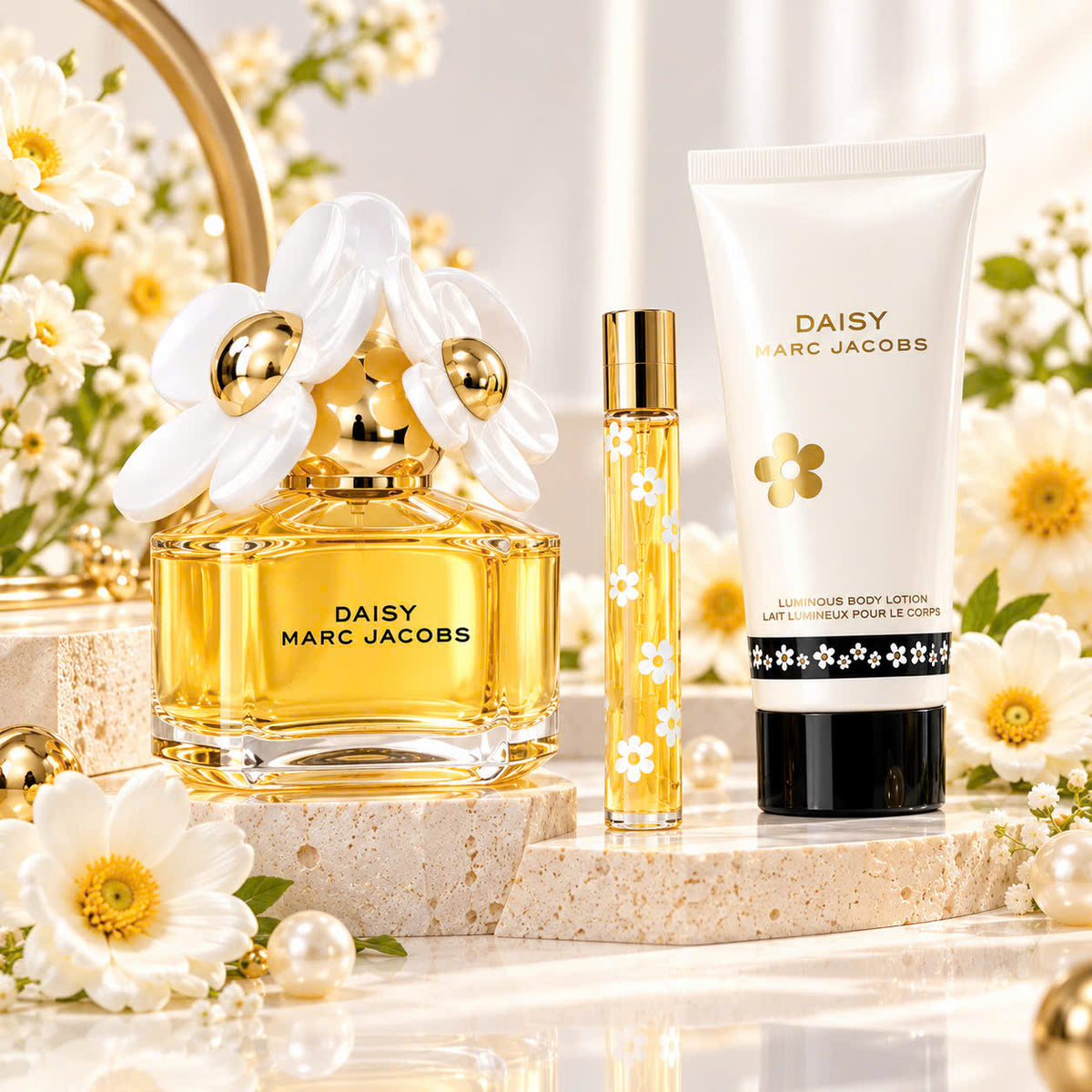 Set quà 20/10 Marc Jacobs Daisy nước hoa 100ml + mini 10ml & dưỡng thể 75ml