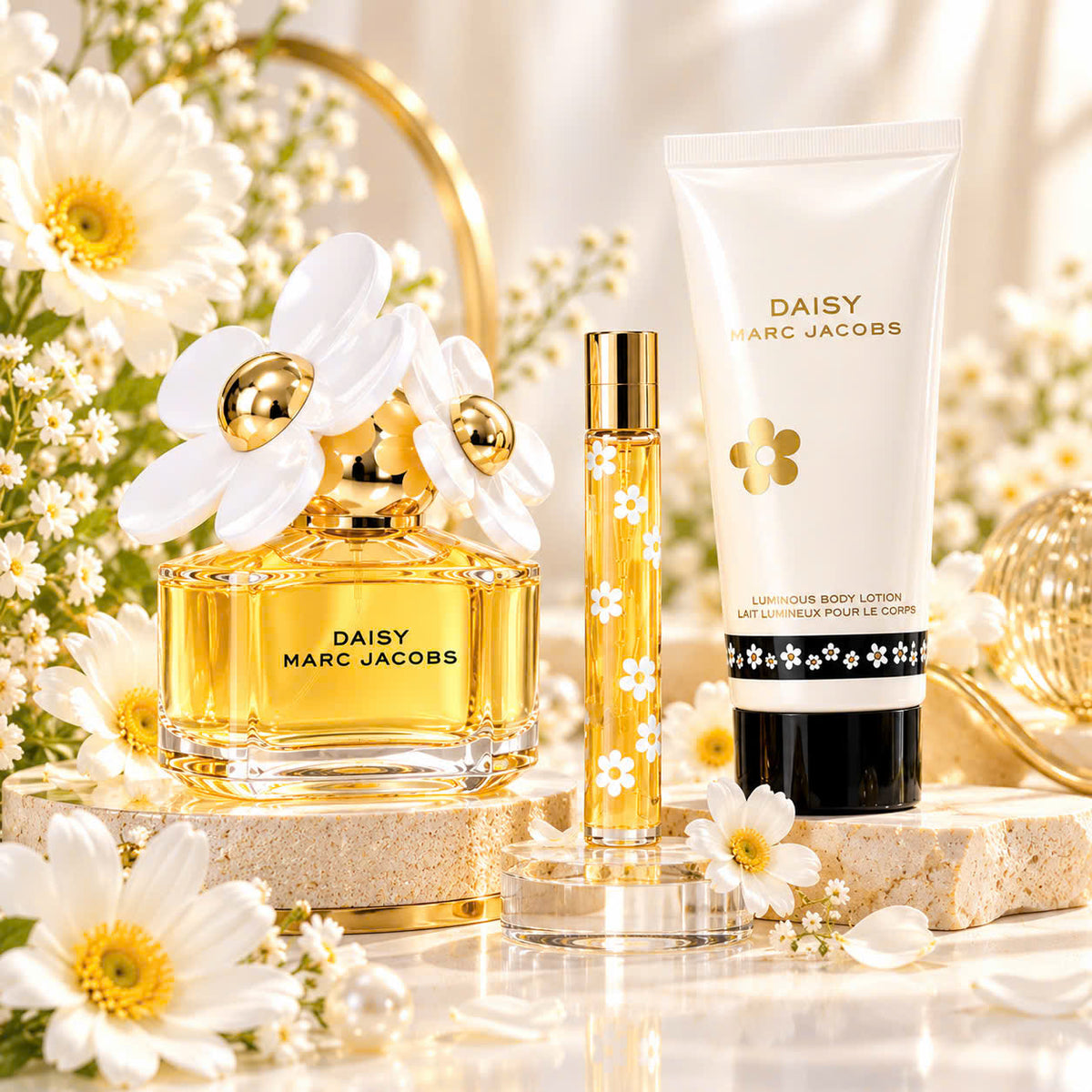Set quà 20/10 Marc Jacobs Daisy nước hoa 100ml + mini 10ml & dưỡng thể 75ml