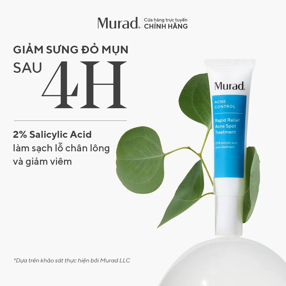 Bộ Đôi Chấm Mụn & Bảo Vệ Da Dầu Murad Acne (2 Sản Phẩm)