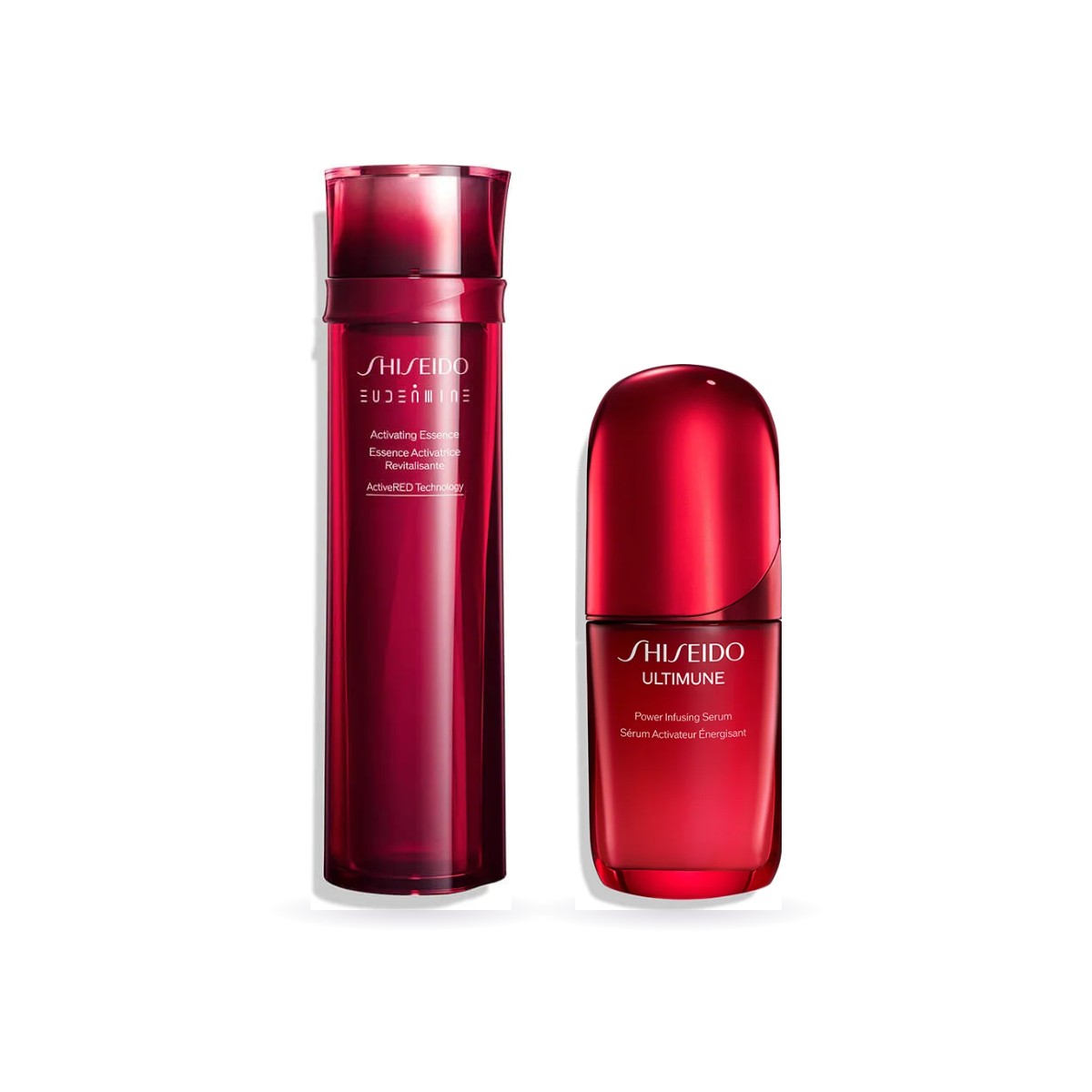 Bộ Đôi Đỏ Shiseido gồm nước thần đỏ Eudermine 145ml và tinh chất Ultimune 50ml