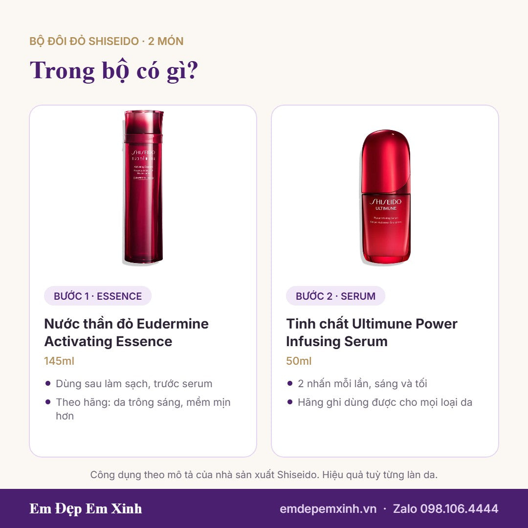 Trong Bộ Đôi Đỏ Shiseido có gì