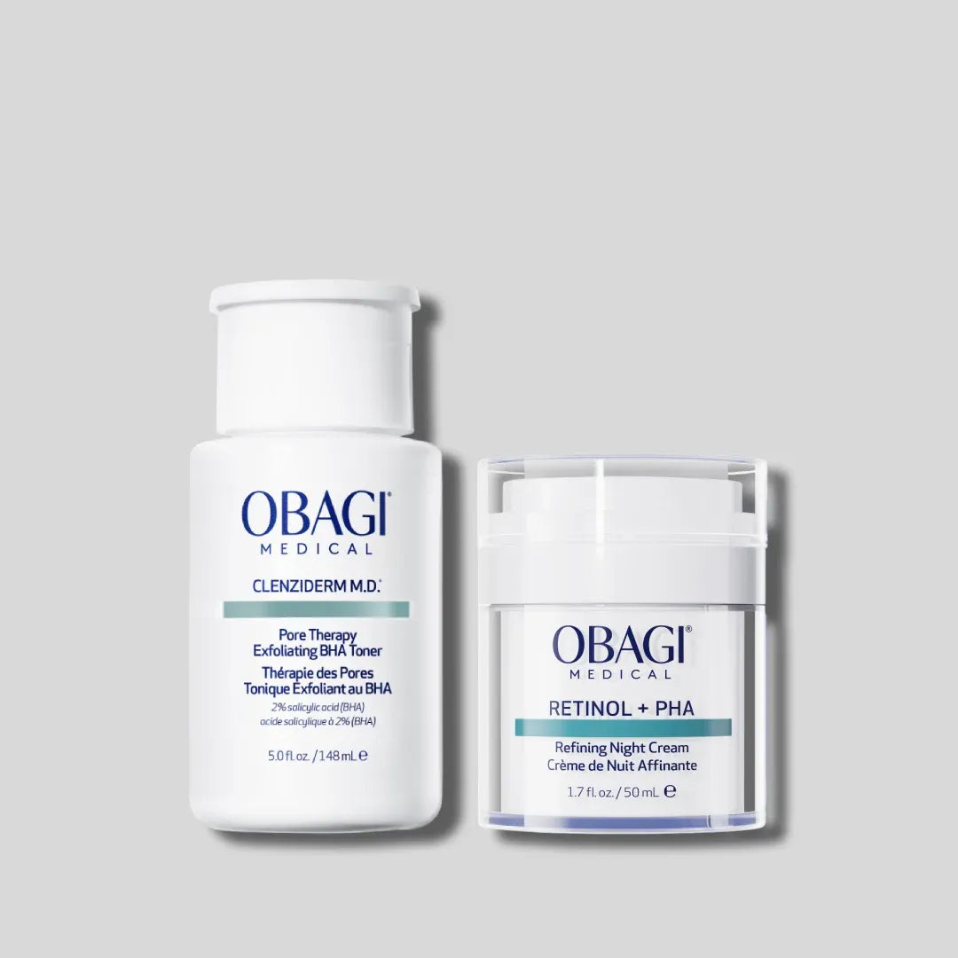 Bộ Đôi Dưỡng Da Căng Bóng Sáng Mịn Obagi BHA Toner & Retinol + PHA