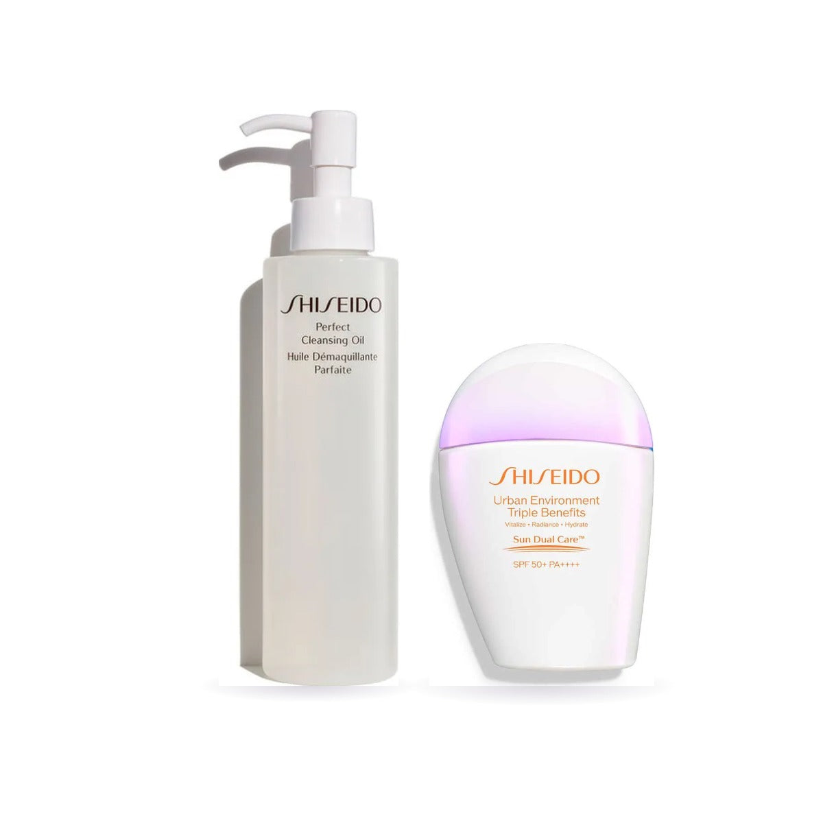 Bộ Ra Phố Shiseido gồm sữa chống nắng Urban Environment SPF50+ 30ml và dầu tẩy trang Perfect Cleansing Oil 180ml