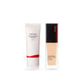 Bộ Trang Điểm Nền Shiseido gồm kem lót Revitalessence Skin Glow Primer và kem nền Synchro Skin Radiant Lifting