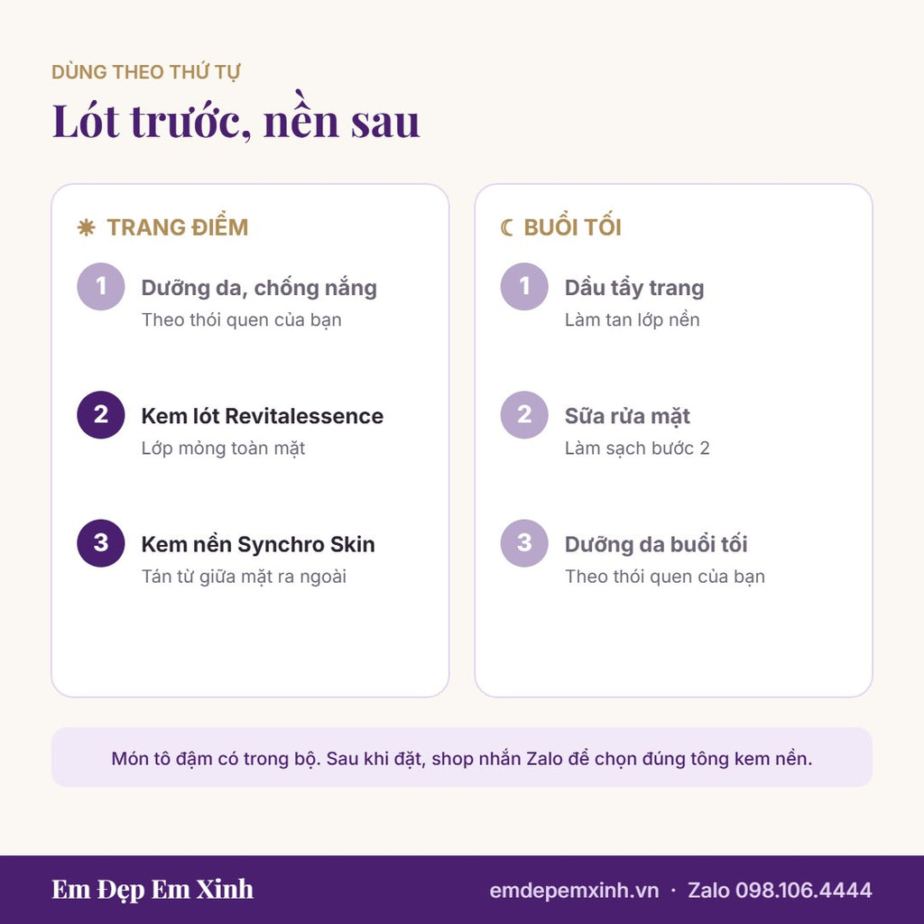 Cách dùng Bộ Trang Điểm Nền Shiseido: lót trước, nền sau