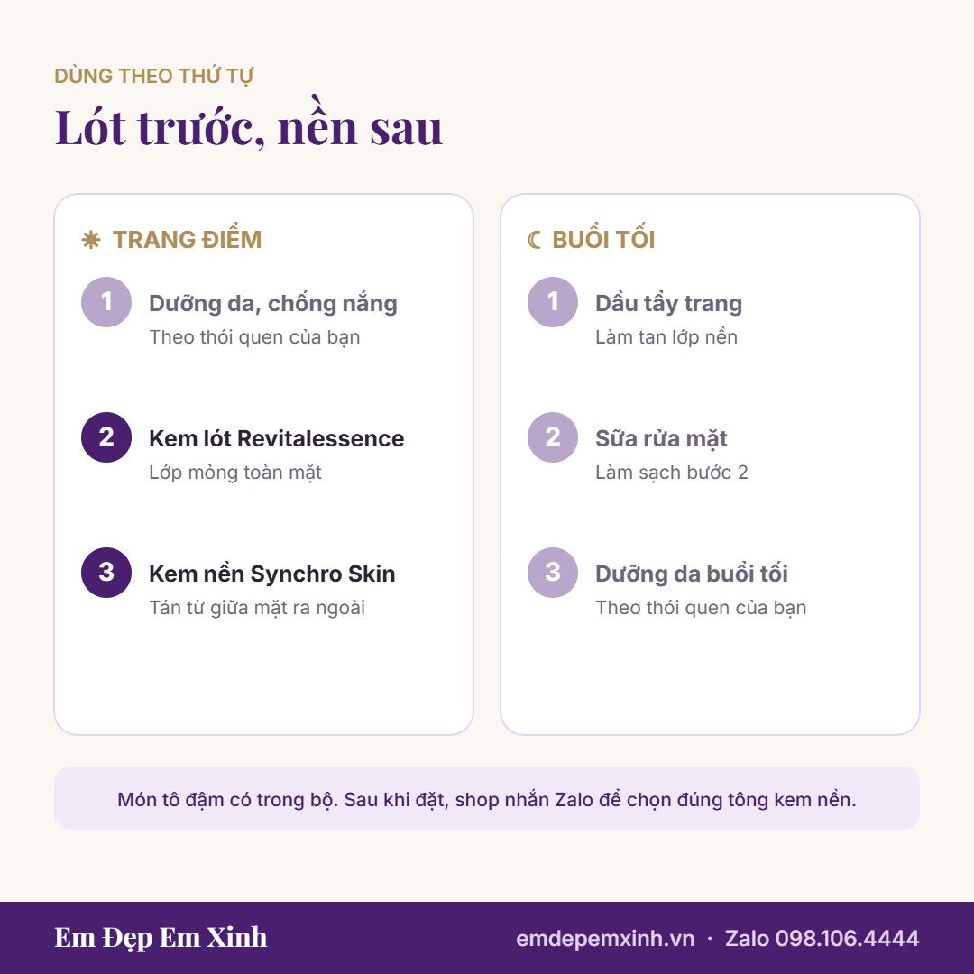 Cách dùng Bộ Trang Điểm Nền Shiseido: lót trước, nền sau