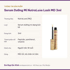 Thông tin sản phẩm serum dưỡng mi NutraLuxe Lash MD 3ml
