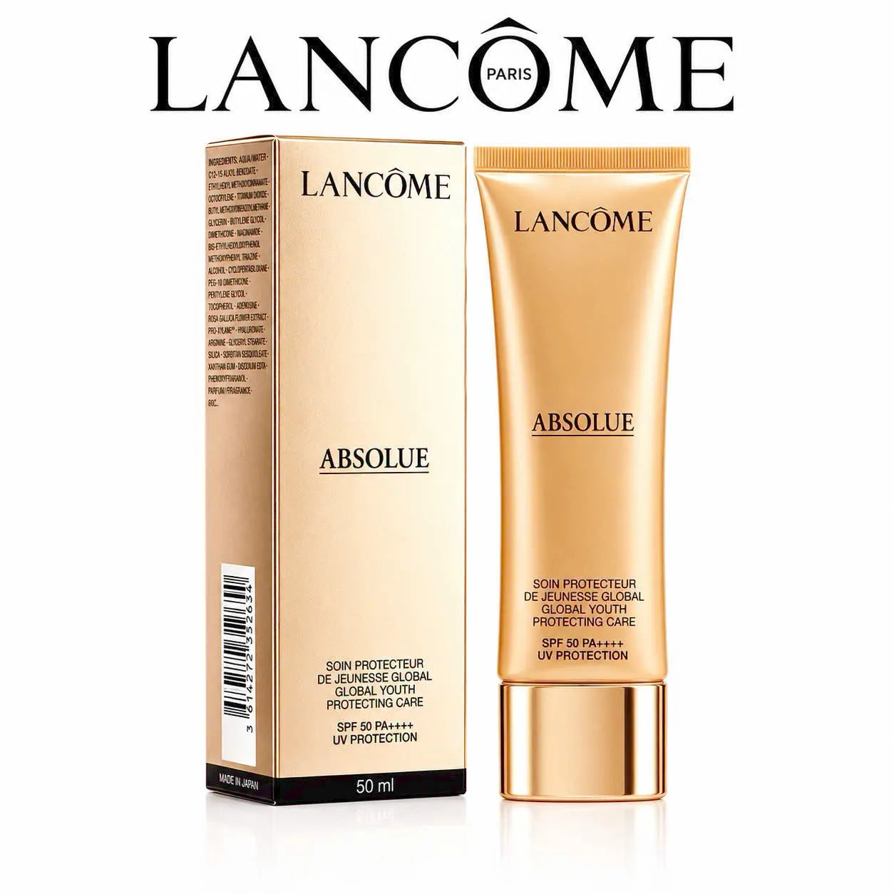 Kem Chống Nắng Tái Tạo & Trẻ Hóa Da Cao Cấp Lancôme Absolue Precious Cells Global Youth Protecting Cream SPF50/PA++++ 50ml (Pháp)