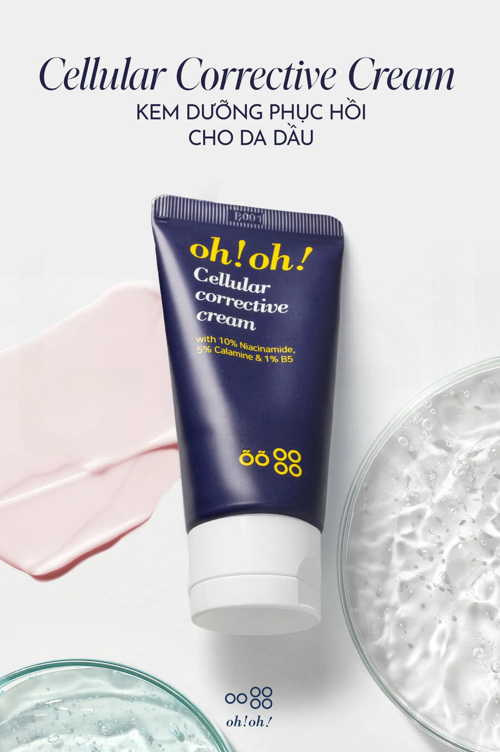 Kem Dưỡng Ẩm Phục Hồi & Làm Sáng Cho Da Mụn oh!oh! Cellular Corrective Cream (30ml)