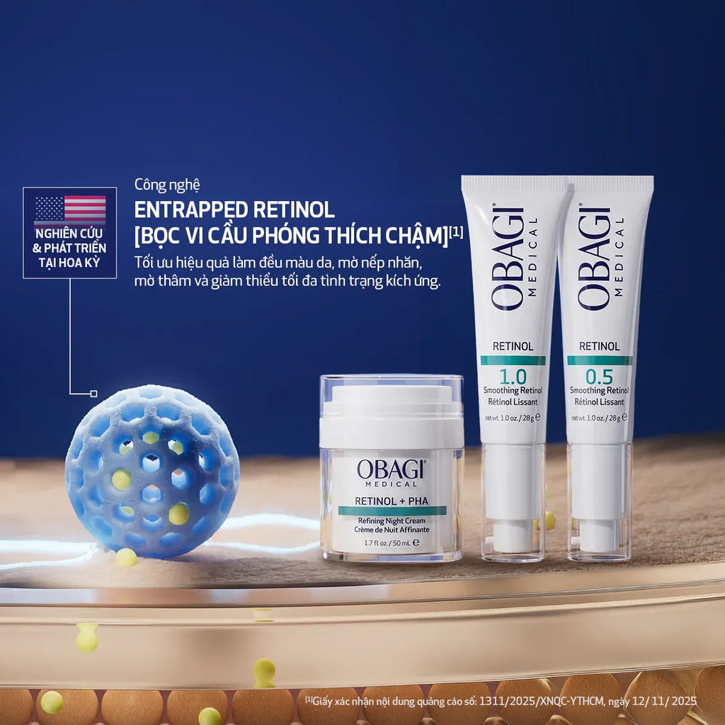 Kem Dưỡng Làm Mới & Duy Trì Độ Tươi Trẻ Làn Da Ban Đêm Obagi Medical Retinol + PHA (50ml)