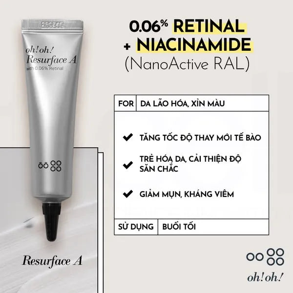 Kem Dưỡng Trẻ Hóa & Làm Mịn Da oh!oh! Resurface A (20g)