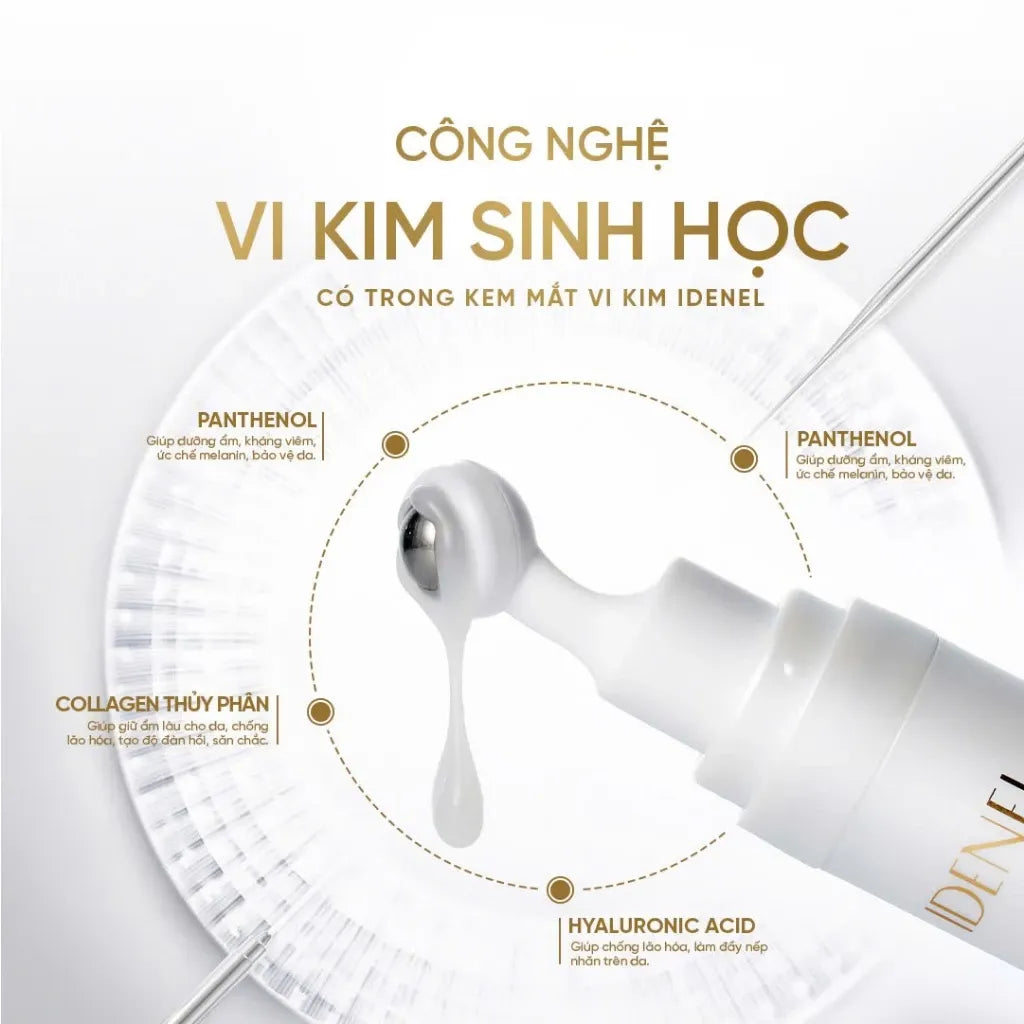 Kem Mắt Vi Kim Sinh Học IDENEL Revitalizing Eye Cream (15ml)