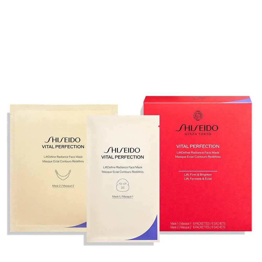 Mặt Nạ Nâng Cơ & Làm Sáng Da Định Hình Gương Mặt Shiseido Vital Perfection LiftDefine Radiance Face Mask (6 Bộ)