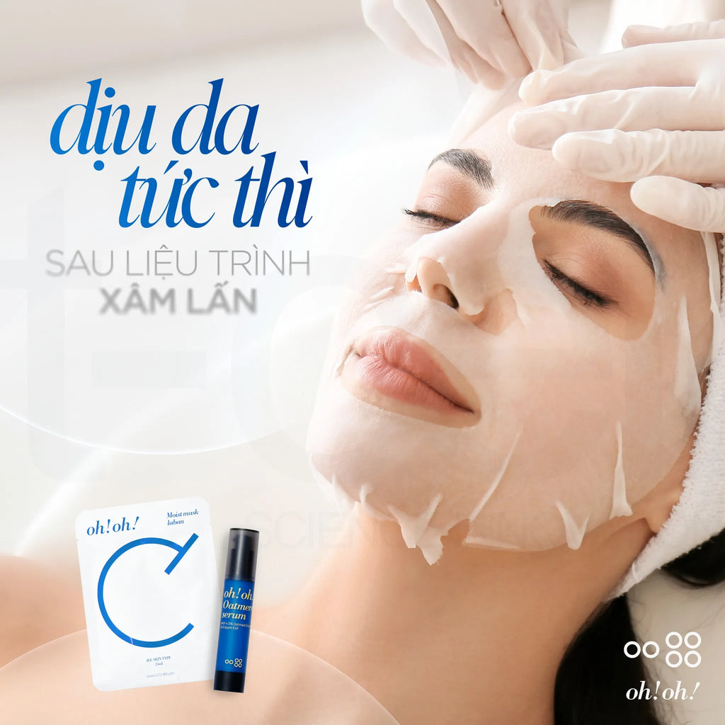 Mặt Nạ Dưỡng Ẩm & Hỗ Trợ Phục Hồi Da Nhạy Cảm oh!oh! Moist Mask Laban (Hộp 10 Miếng)
