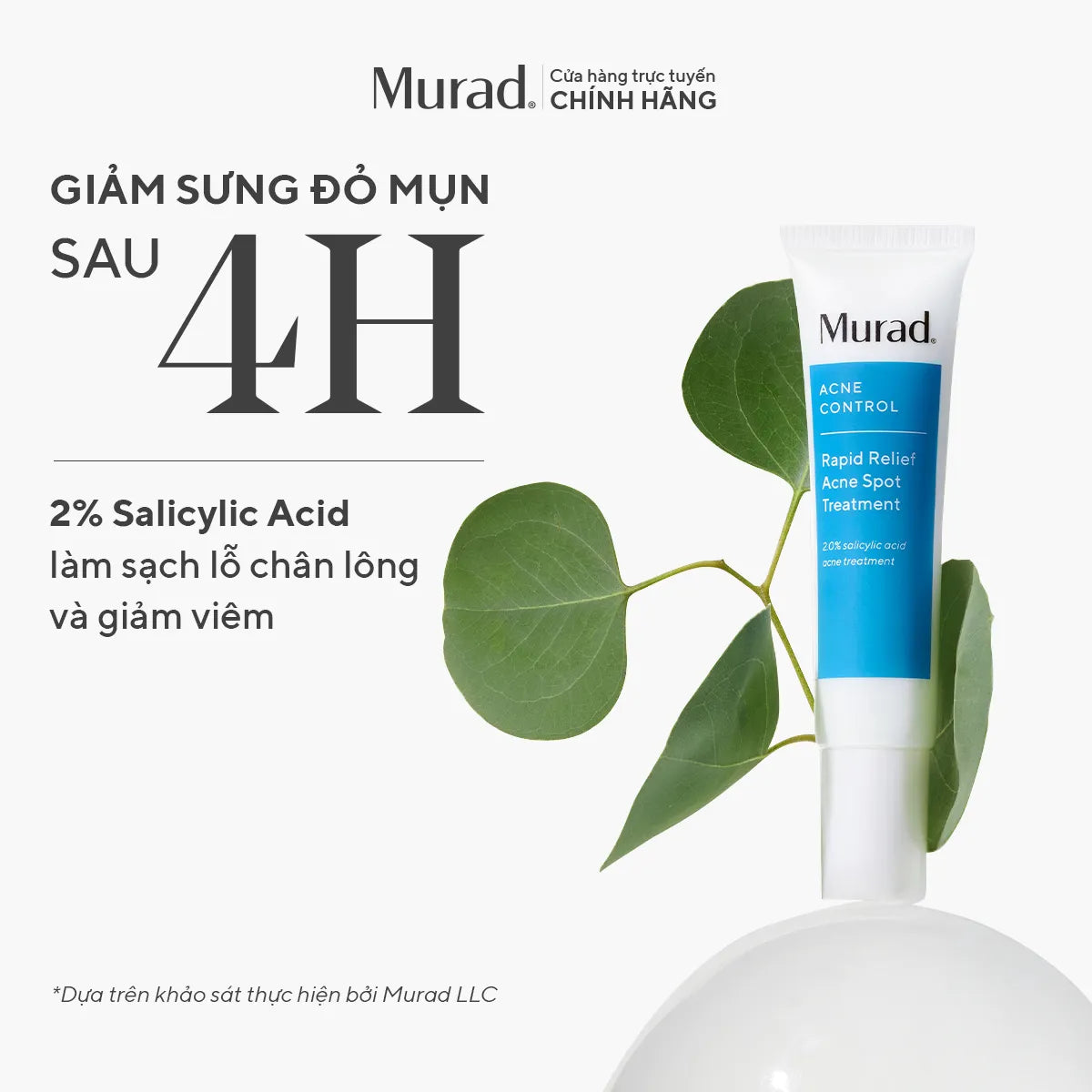 Gel Chấm Mụn Giảm Sưng Viêm Murad Rapid Relief Acne Treatment 15ml