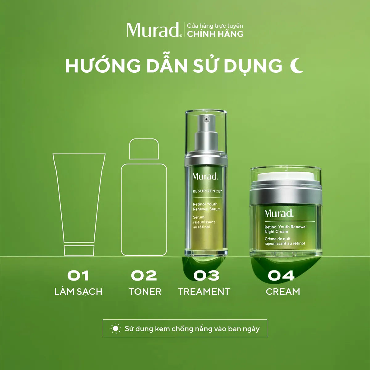 Kem Dưỡng Đêm Retinol Giúp Da Mịn Màng & Mờ Nếp Nhăn Murad Retinol Youth Renewal Night Cream 50ml