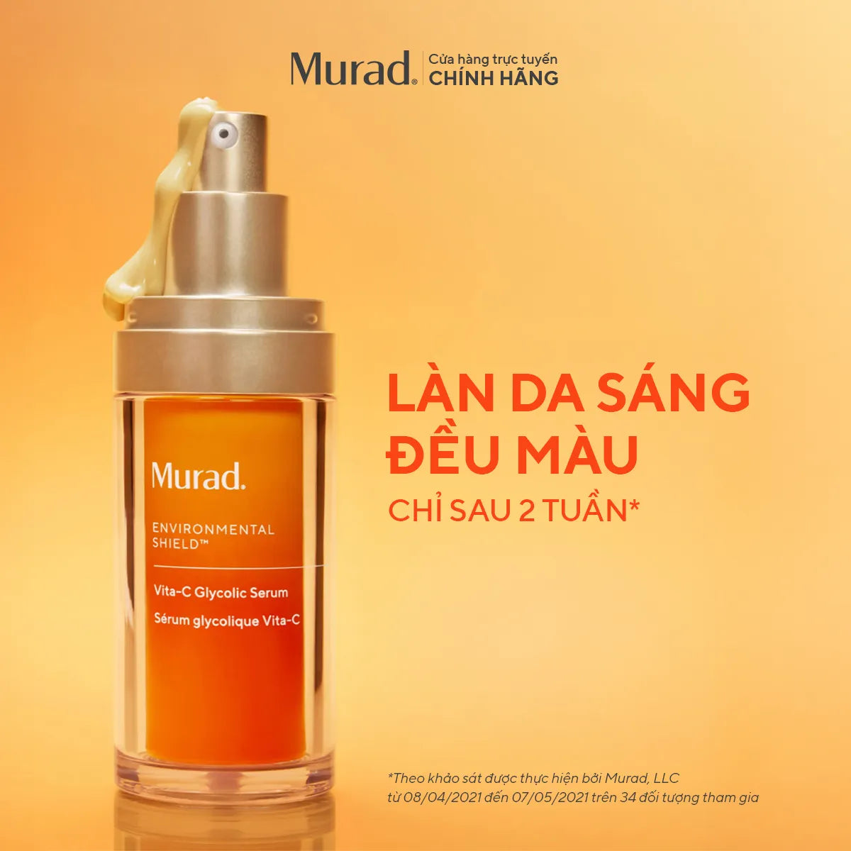 Tinh Chất Hỗ Trợ Sáng Da & Làm Đều Màu Da Murad Vita-C Glycolic Brightening Serum 30ml