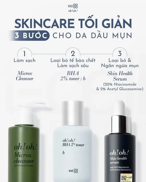 Nước Cân Bằng Tẩy Tế Bào Chết Sạch Sâu oh!oh! BHA 2% Toner : b (75ml)