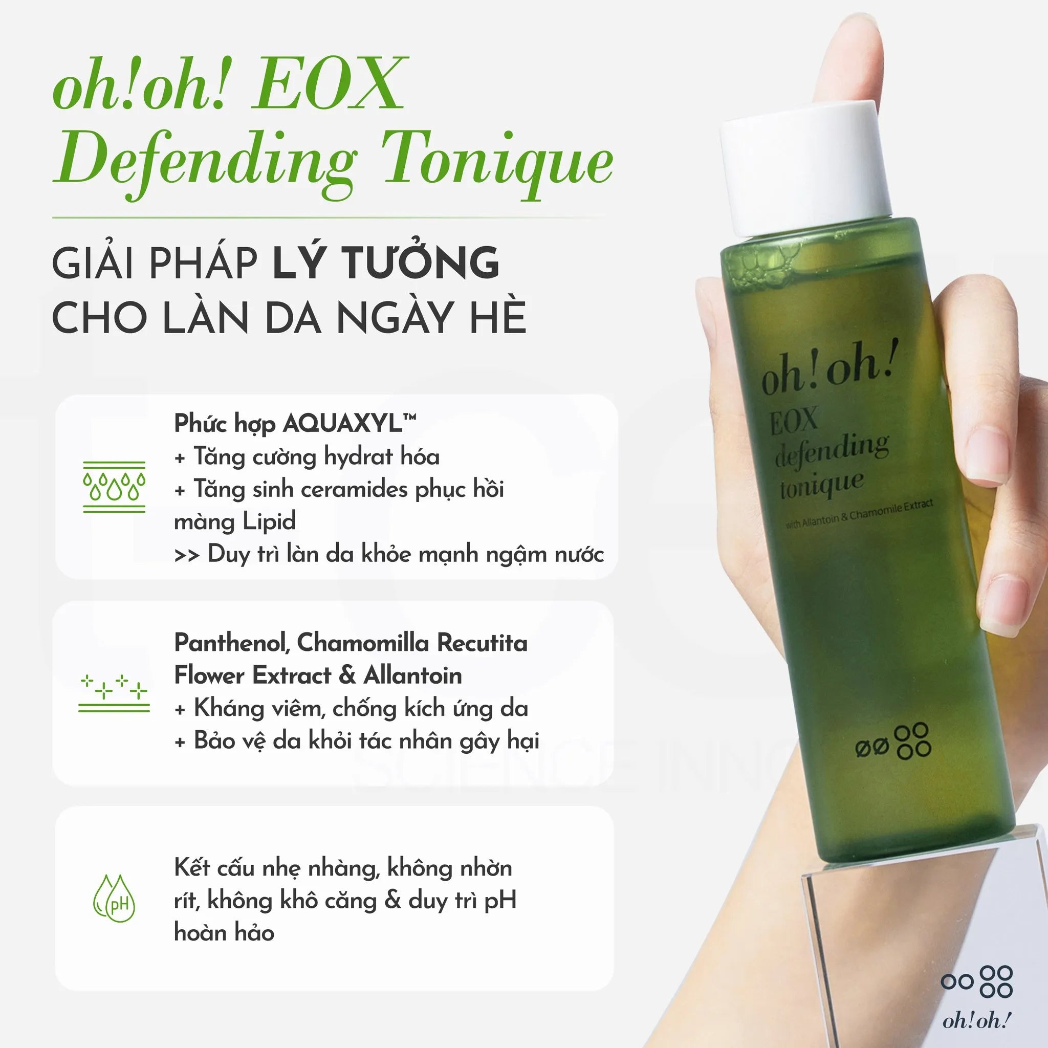 Nước Cân Bằng pH oh!oh! EOX Defending Tonique 150ml