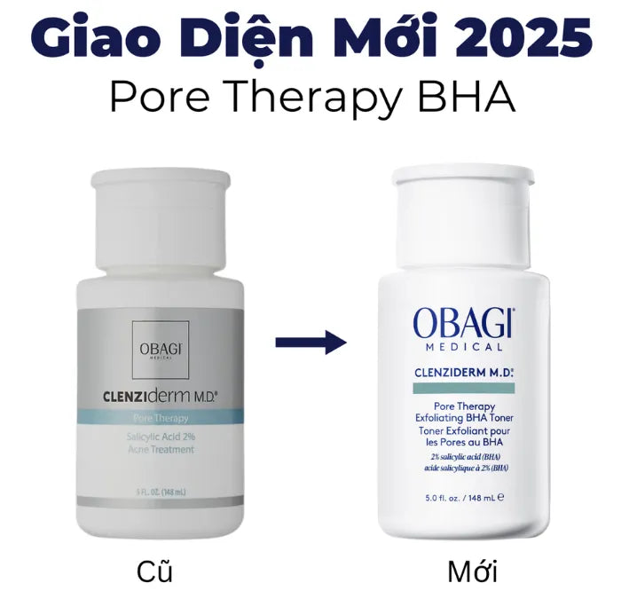 Toner Tẩy Tế Bào Chết, Làm Sạch Mụn Obagi Clenziderm M.D. Exfoliating BHA Toner (148ml)