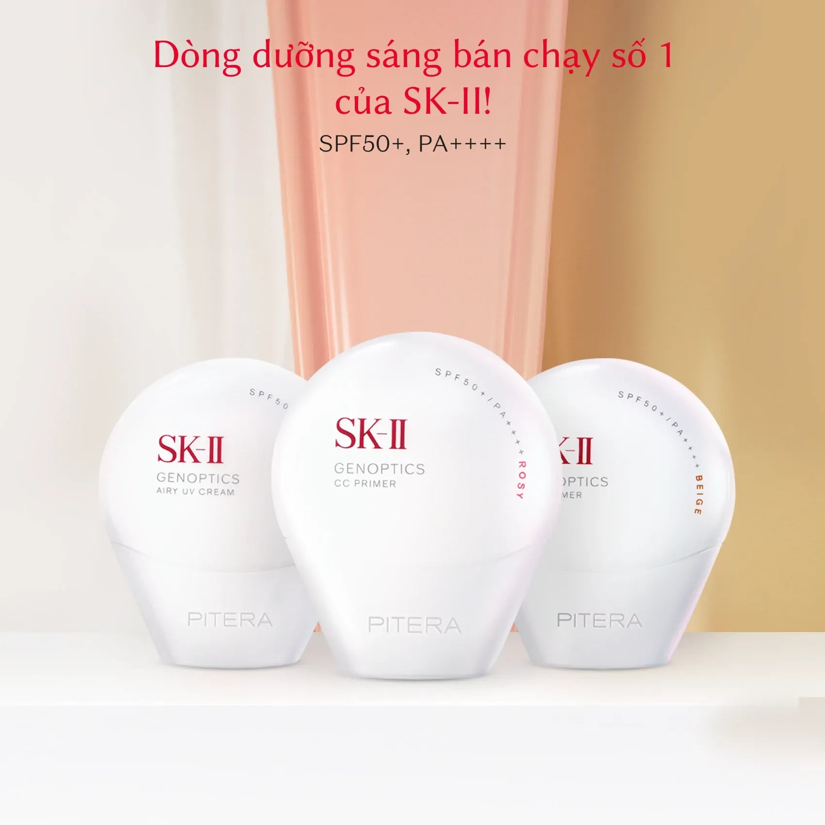 Kem Chống Nắng SK-II Genoptics CC Primer SPF50+/PA++++ 50g (Rosy)