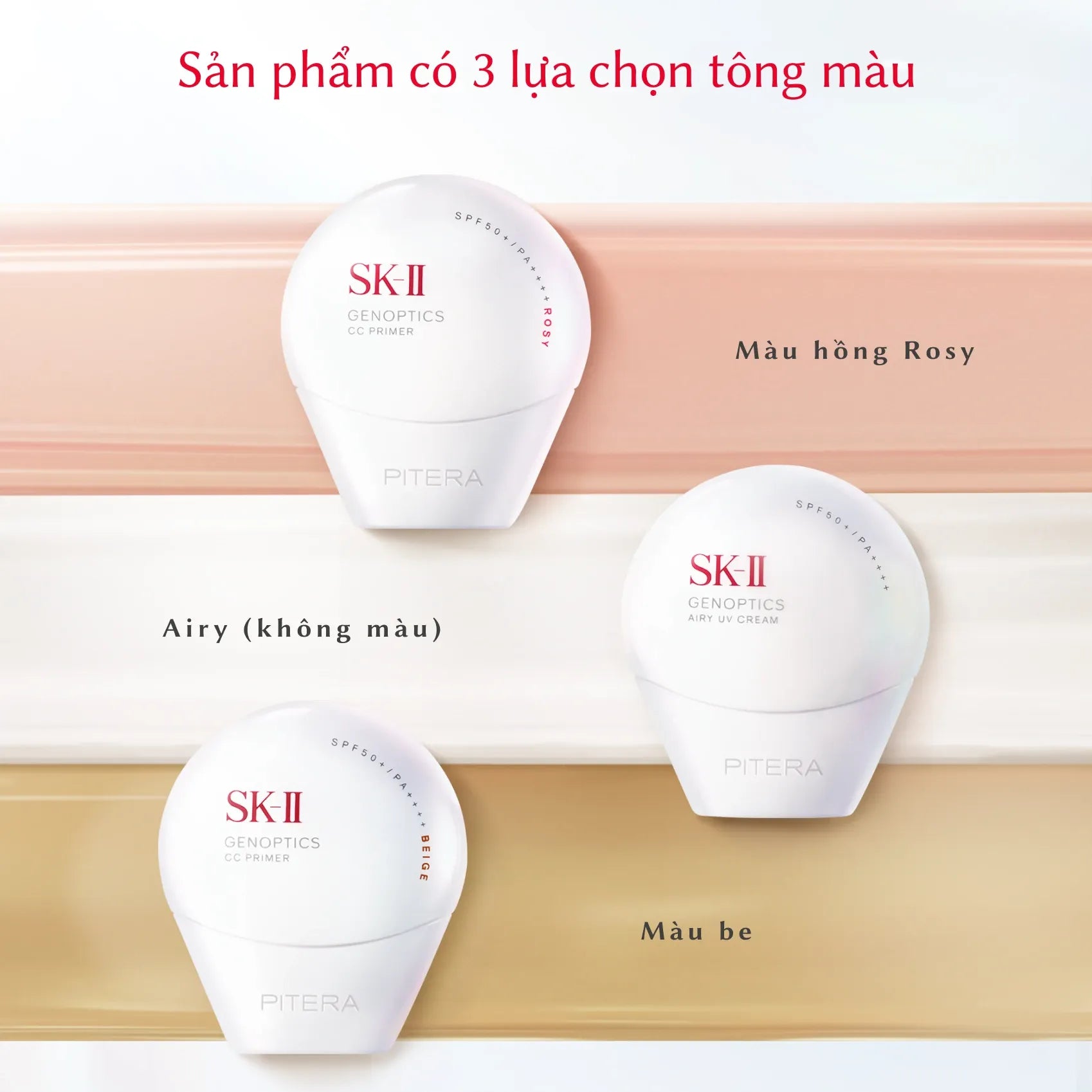 Kem Chống Nắng SK-II Genoptics CC Primer SPF50+/PA++++ 50g (Rosy)