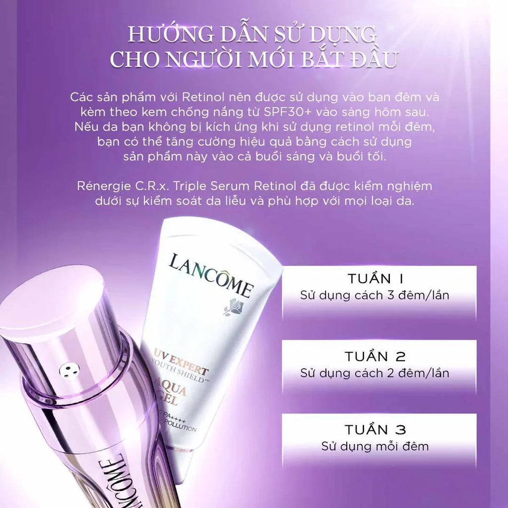 Lancôme Rénergie C.R.x. Triple Serum Retinol 50ml – Tinh Chất Chống Lão Hóa 3 Lõi