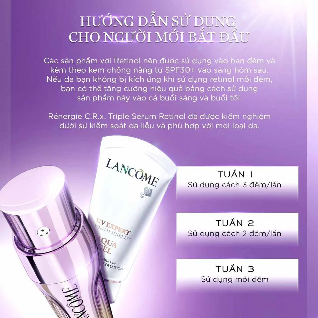 Lancôme Rénergie C.R.x. Triple Serum Retinol 50ml – Tinh Chất Chống Lão Hóa 3 Lõi