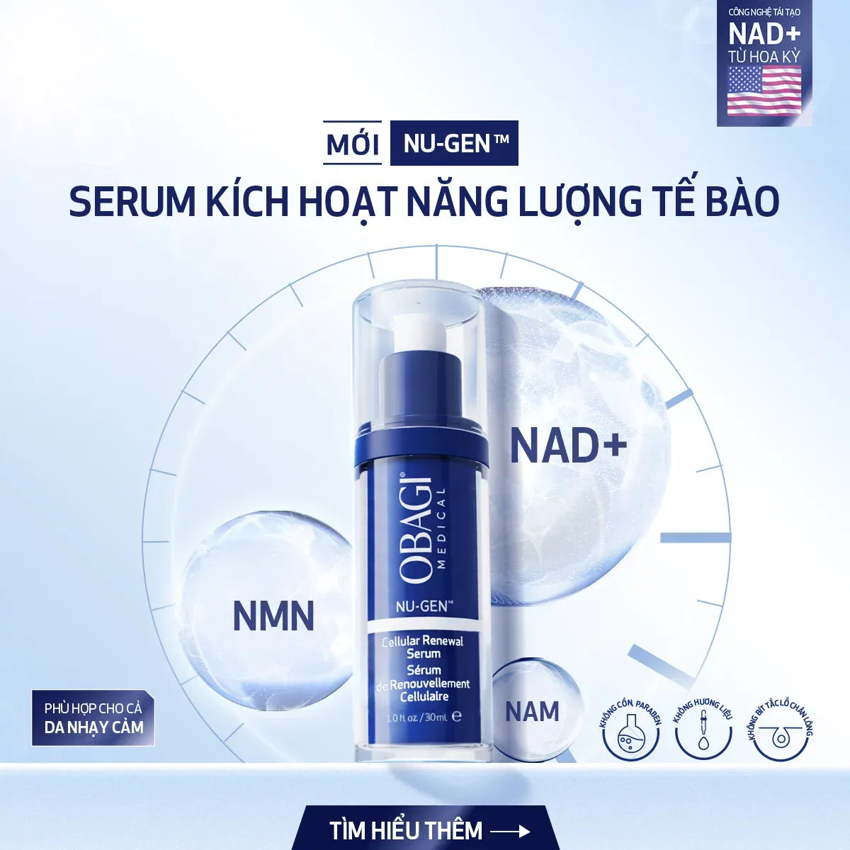 Serum Kích Hoạt Năng Lượng Tế Bào Obagi NU-GEN™ (30ml)