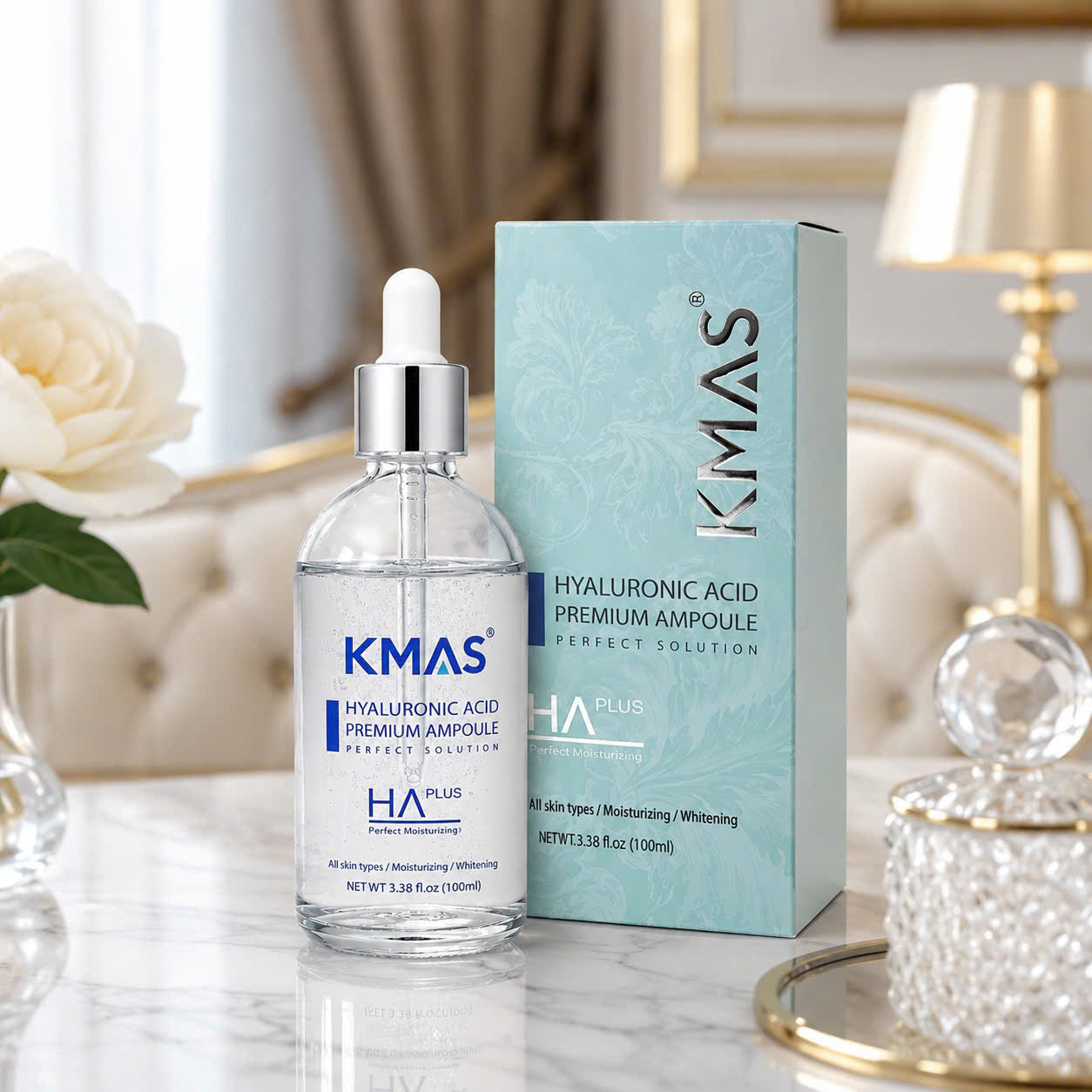 Tinh Chất Cấp Ẩm, Làm Mướt & Dưỡng Sáng Da Serum Axit Hyaluronic Kmas (100ml)