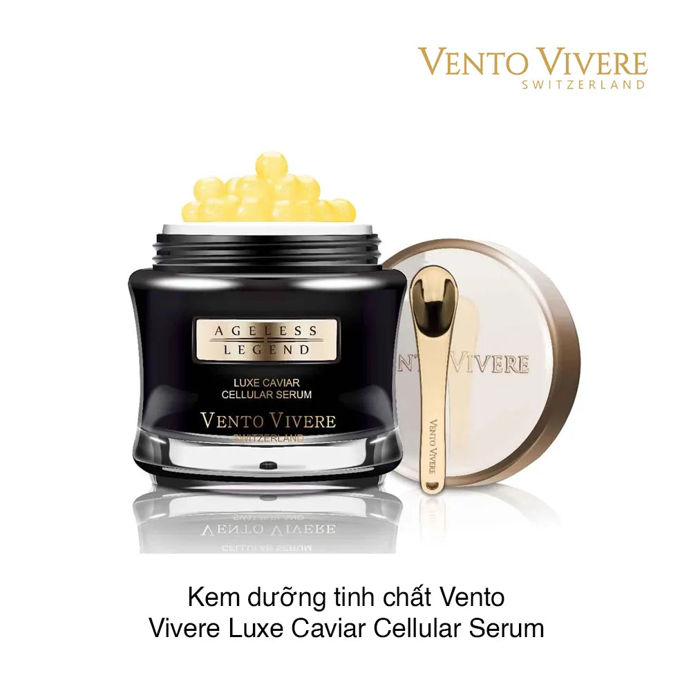 Vento Vivere Luxe Caviar Cellular Serum 30g – Kem Dưỡng Tinh Chất Trẻ Hóa & Dưỡng Sáng Da