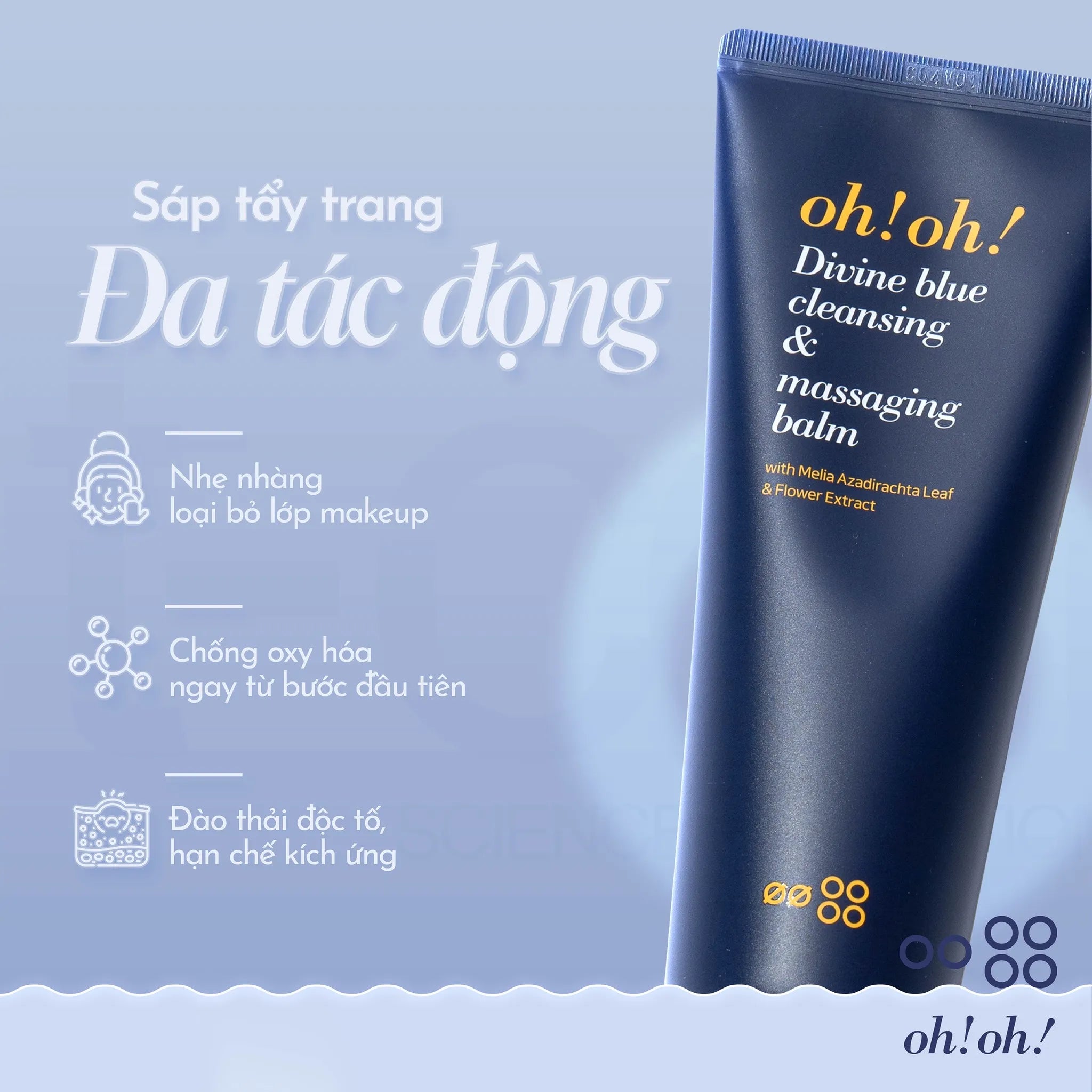 Sáp Tẩy Trang oh!oh! Divine Blue Cleansing & Massaging Balm