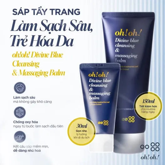 Sáp Tẩy Trang oh!oh! Divine Blue Cleansing & Massaging Balm