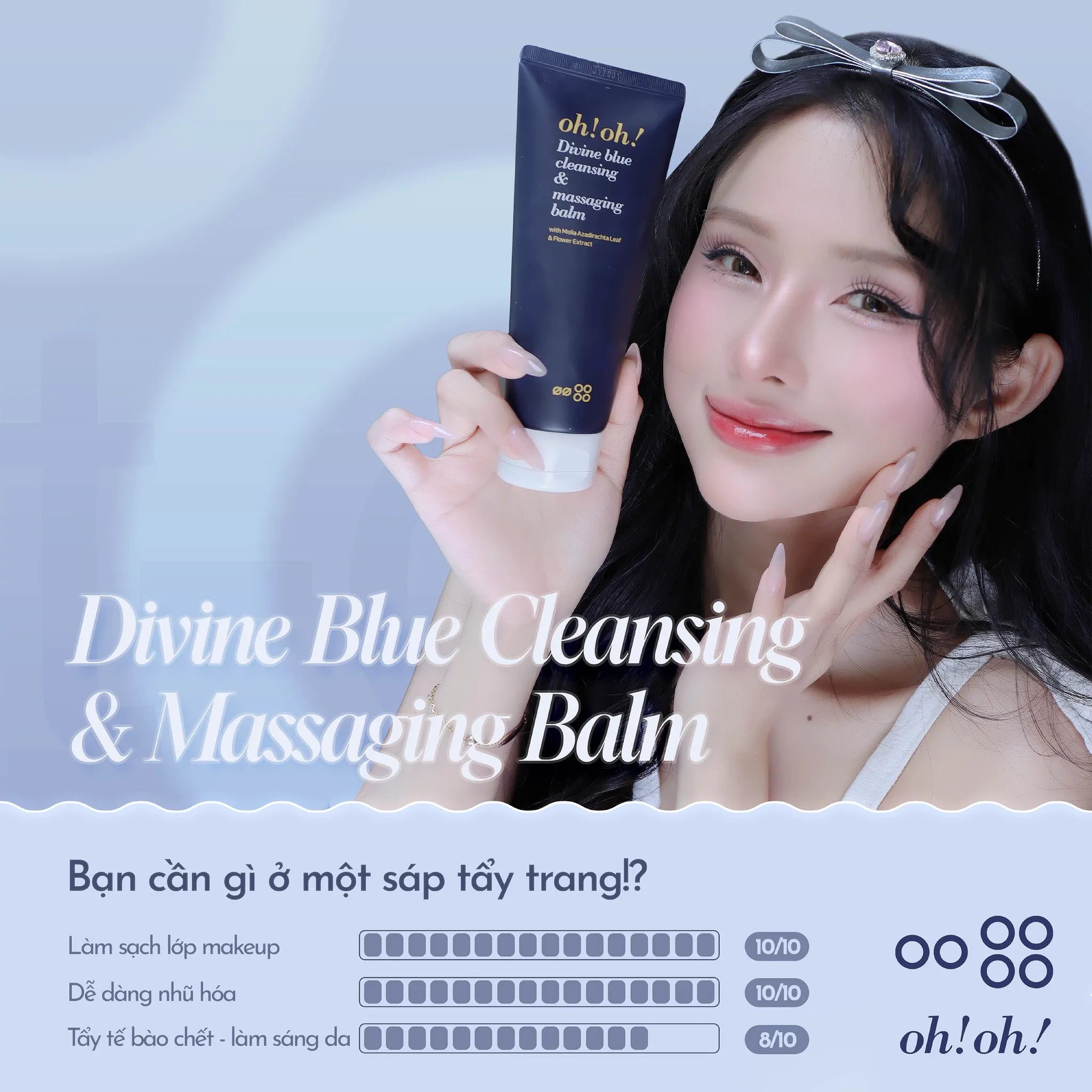 Sáp Tẩy Trang oh!oh! Divine Blue Cleansing & Massaging Balm