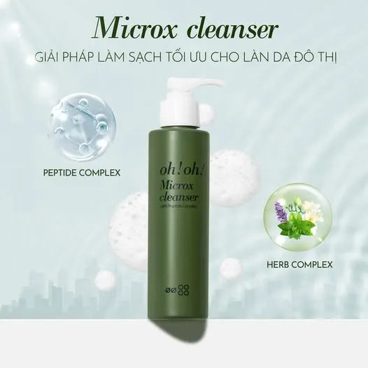Sữa Rửa Mặt Giảm Dầu Nhờn & Thanh Lọc Da oh!oh! Microx Cleanser (150g)