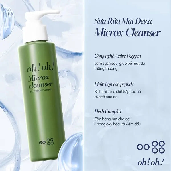 Sữa Rửa Mặt Giảm Dầu Nhờn & Thanh Lọc Da oh!oh! Microx Cleanser (150g)
