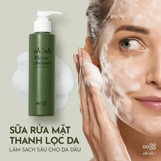 Sữa Rửa Mặt Giảm Dầu Nhờn & Thanh Lọc Da oh!oh! Microx Cleanser (150g)