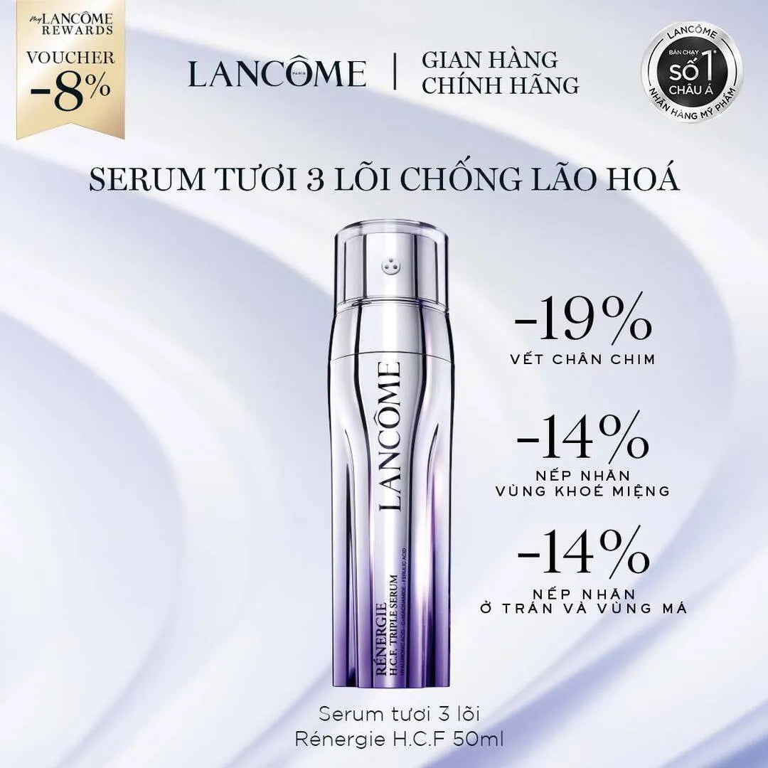 Tinh Chất Chống Lão Hóa 3 Lõi Cao Cấp Lancôme Rénergie H.C.F. Triple Serum 50ml (Pháp)
