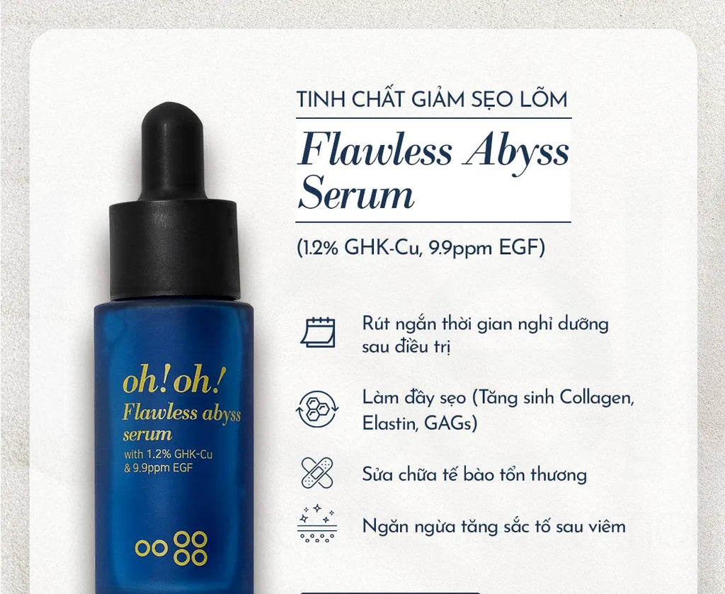 Tinh Chất Phục Hồi, Hỗ Trợ Giảm Sẹo & Trẻ Hóa Da oh!oh! Flawless Abyss Serum (15g)