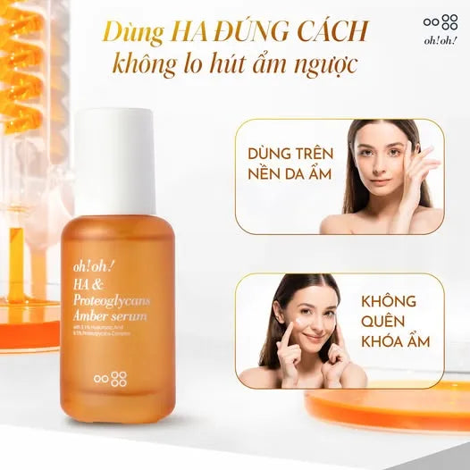 Tinh Chất Cấp Ẩm Chuyên Sâu & Hỗ Trợ Phục Hồi Da oh!oh! HA & Proteoglycans Amber Serum (30ml)