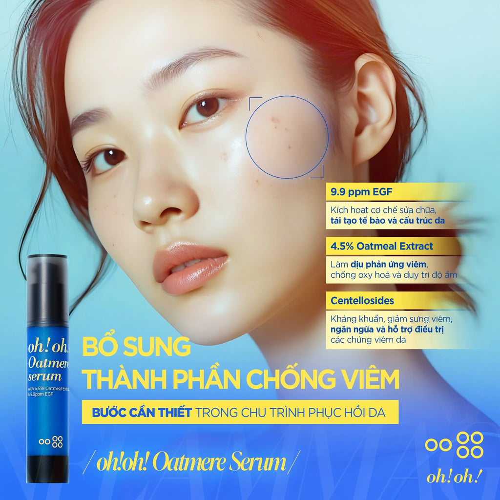 Tinh Chất Phục Hồi, Tái Tạo & Làm Dịu Da Chuyên Sâu oh!oh! Oatmere Serum (25ml)
