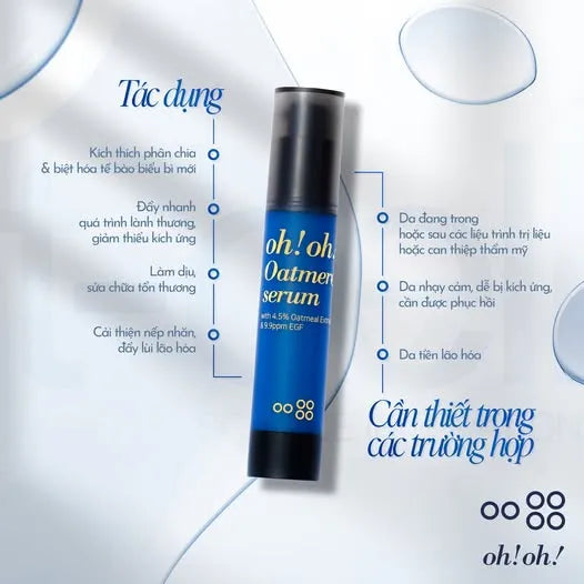 Tinh Chất Phục Hồi, Tái Tạo & Làm Dịu Da Chuyên Sâu oh!oh! Oatmere Serum (25ml)