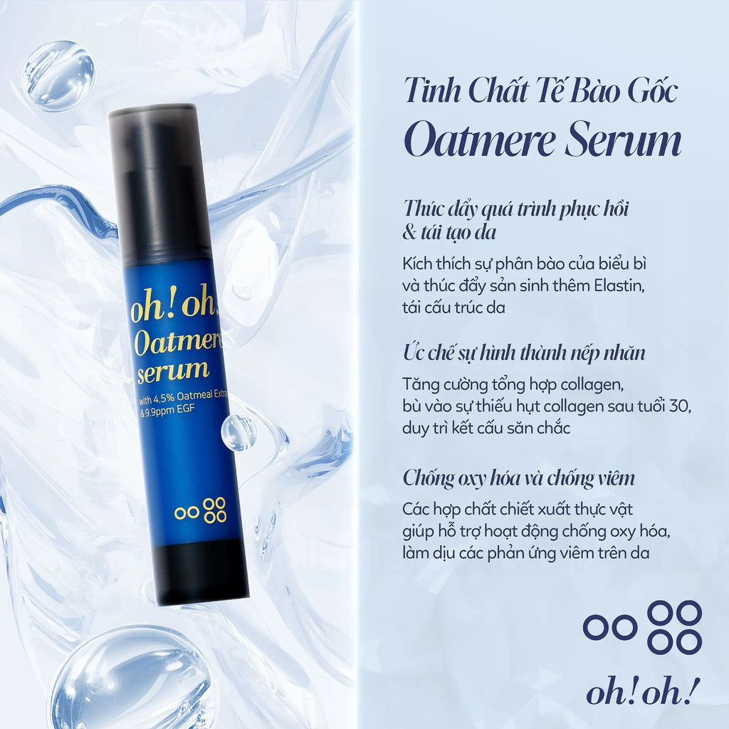 Tinh Chất Phục Hồi, Tái Tạo & Làm Dịu Da Chuyên Sâu oh!oh! Oatmere Serum (25ml)