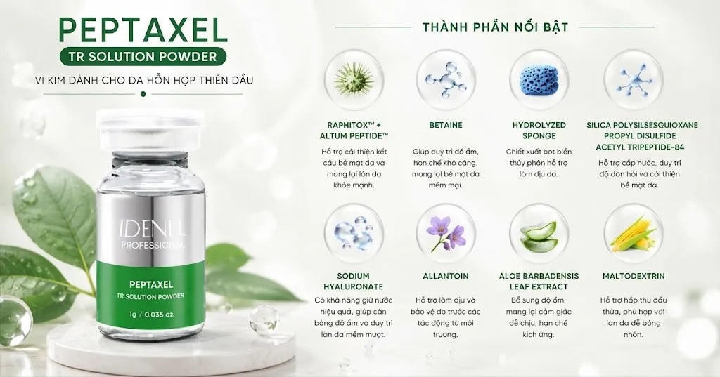 Combo Vi Kim Peptaxel Altum™ Xanh + Vàng – Kiểm Soát Dầu & Làm Trắng Da Hỗn Hợp Thiên Dầu