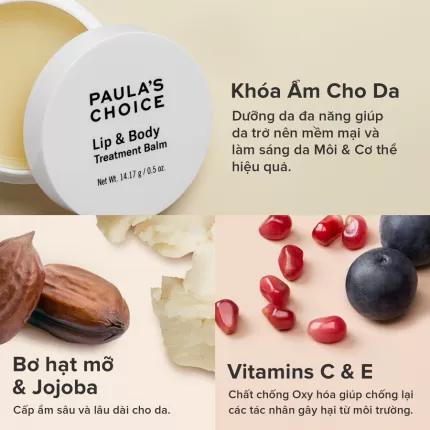 Sáp Dưỡng Mềm Môi Paula’s Choice Lip & Body Treatment Balm