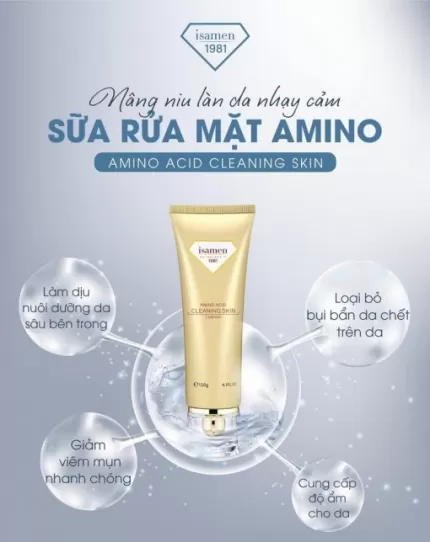 Sữa rửa mặt Isamen Amino Acid Cleansing Skin 120g