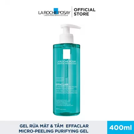 Gel Rửa Mặt và Tắm La Roche-Posay Effaclar Micro-Peeling Purifying Ge