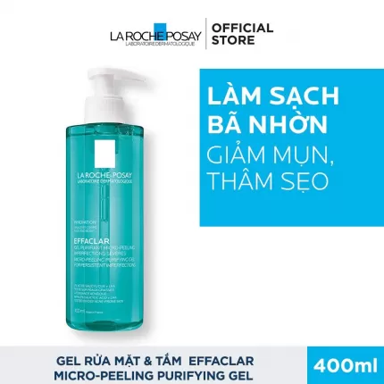 Gel Rửa Mặt và Tắm La Roche-Posay Effaclar Micro-Peeling Purifying Ge